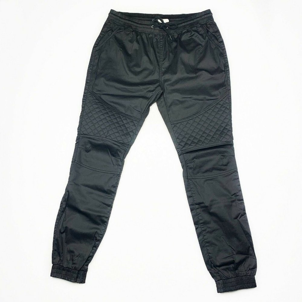 WHO BABE JEANS Women's Black Wind Breaker Stretch Pants Size Large/XL MSRP $60